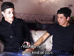 Straight Latino turns gay with his big dick gay friend