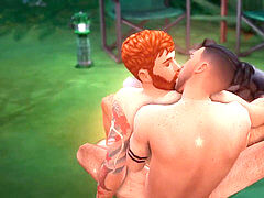 Camping with a pal - Sims 4 queer fucky-fucky