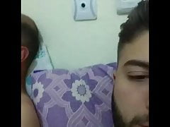 2 straight turkish friends get horny and wank on periscope