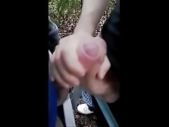 Outdoor wank - frottage