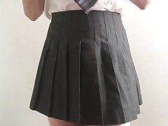 Schoolgirl uniform wank