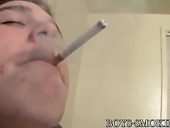Teen deviant Ty Frost inhales whole pack while jerking off