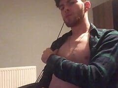 Fit Young Lad Shooting Handful of Cum