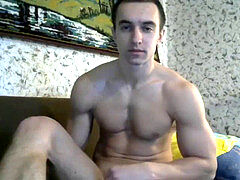 handsome twink Shows Off On web cam
