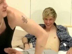Horny blonde twink gay lovers hot blowjob and anal fuck