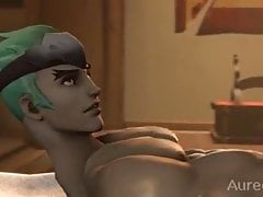 Hanzo Genji Jesse threesome 3D animation