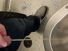 Pissing in Train Toilet