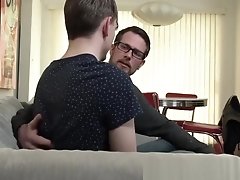 Hung daddy bare fucks handsome stepson and creampies him