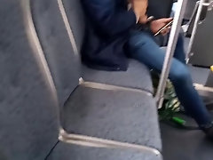'Jerking off in public on city bus with cumshot'