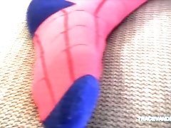 18 yo bf Blake Mast Jerks Off in His Spiderman Costume