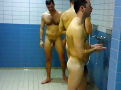 Cute guys showering