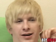 'Solo masturbation with young blond guy'