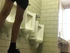 Jerked off and cumming in a school toilet