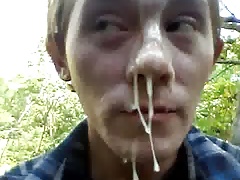 Facial and bj in the woods