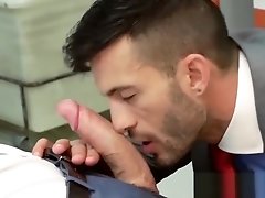 Intern plays with suit of his boss and gets caught doing it